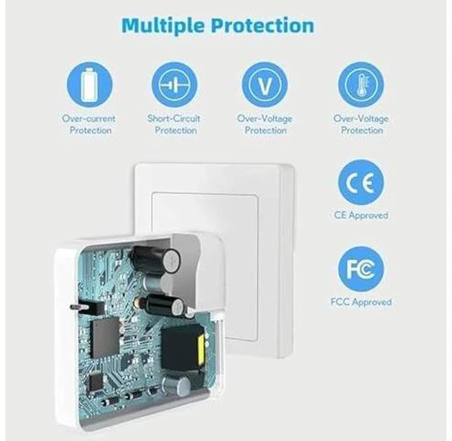 Alt view image 12 of 12 - Charger for MacBook Air 15 13 Inch Mac Book Pro14 Inch M4 M3 M2 M1 from 2025 2024 2023 2022 2021 70W USB-C to Mag 3 Power Adapter Include 6.6FT 5A USB-C to Mag 3 Cable (Original Quality)