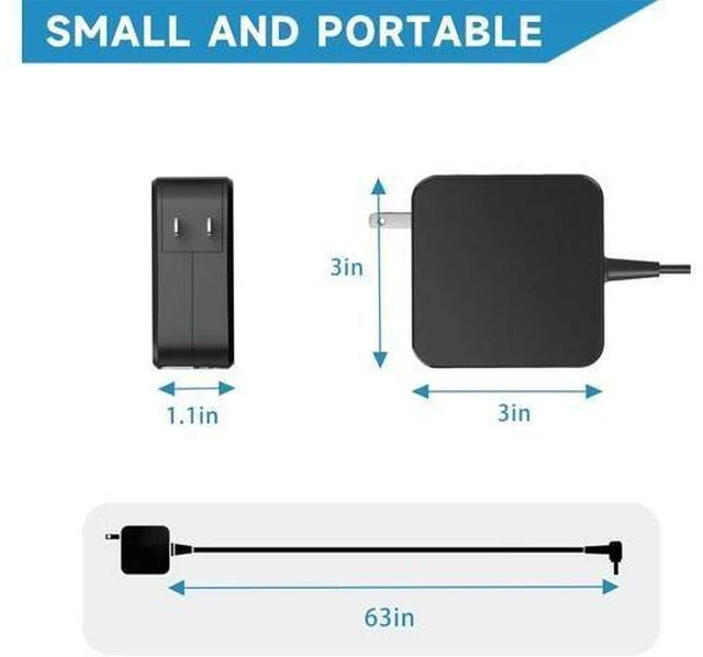 Alt view image 9 of 12 - 65W 45W Laptop Charger Compatible with Vivobook 14 15 17 Flip 14 15 S13 S14 S15 19V/3.42A AC Adapter Compatible with Go 12 14 15 X515 X515J X515E X515M X515JP X515MA Power Cord