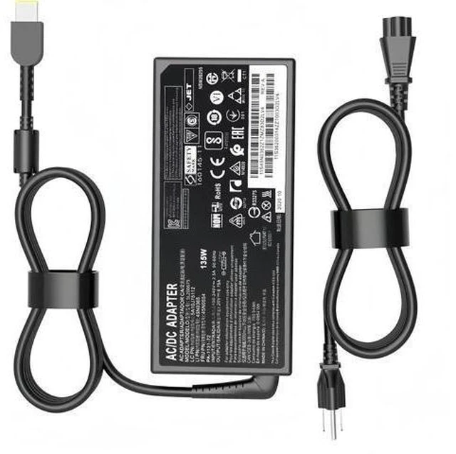 Alt view image 8 of 14 - 135W Charger for Thinkpad X1 Extreme Gen 1 2 3 4 5 4X20E50558 888015027 ADL135NDC3A Laptop Adapter Slim Tip