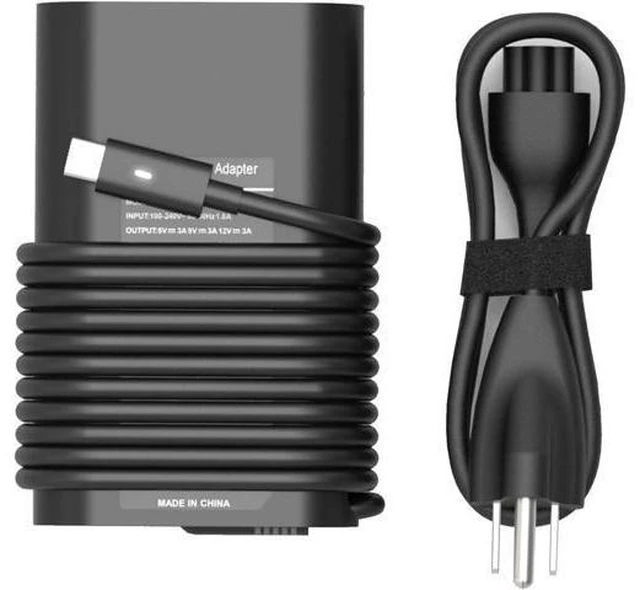 Alt view image 8 of 14 - 65W 45W USB C Laptop Charger for Latitude 7420 5420 5520 5430 5440 7440 5450 5530 7330 7430 5540 5320 7320 9430 3450 3550 7410 2in1 XPS 13 Chromebook 3100 Computer Type C AC Adapter Power Cord