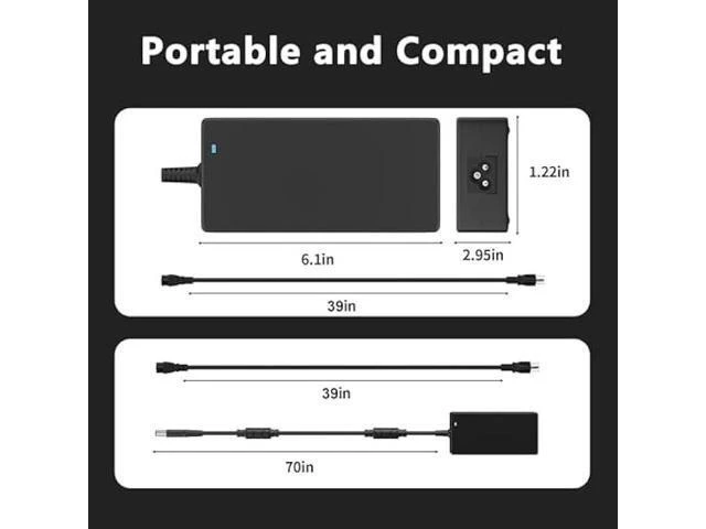 Alt view image 8 of 10 - 180W Laptop Charger Compatible with Dell G7 15 17 7588 7590 7790 G5 15 5515 5587 5590 G3 15 3579 17 3779 Precision 7670 7770 AC Adapter for Gaming Laptops 19.5V 9.23A 7.4mm Power Cord