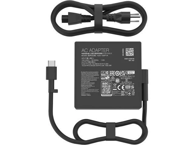 Alt view image 9 of 14 - 100W Compatible with USB Type C Laptop Charger for X13 Z13 GV301 GZ301 GA401QM GA503QM G533QM GX703HS 14 14X UX425QA UM425QA 20V 5A Adapter Power A20-100P1A