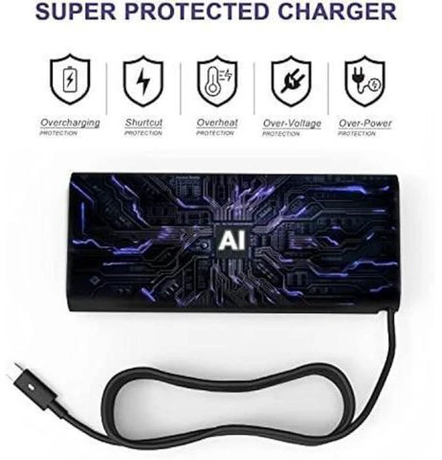 Alt view image 9 of 10 - 130W USB C Charger Compatible with Dell XPS 15 2in1 9575 9500 17 9700 Precision 5530 2in1 5550 5750 3560 Precision M3800 M2800 Inspiron 7347 7348 7459 DA130PM170 HA130PM170 0K00F5