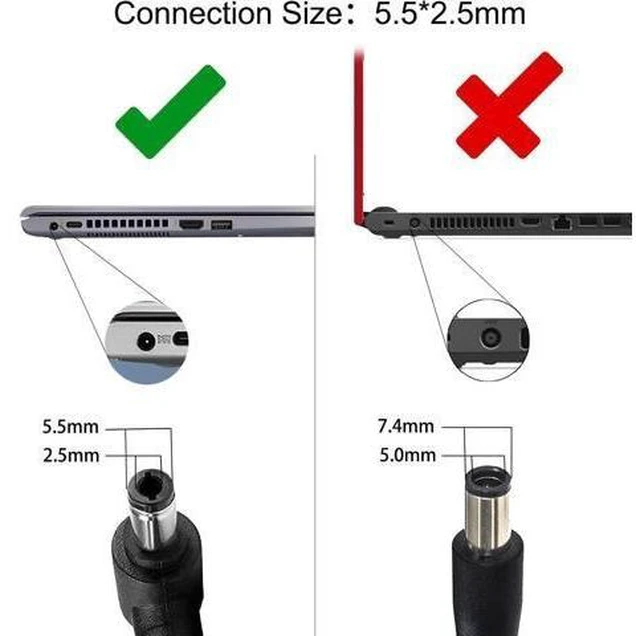 Alt view image 10 of 12 - 19.5V 9.23A 180W Laptop Charger for Msi A15-180P1A, for Sager NP7876 NP7856-N NP7856-S NP8956 NP8957 Notebook AC Adapter 5.5x2.5mm with Power Cord