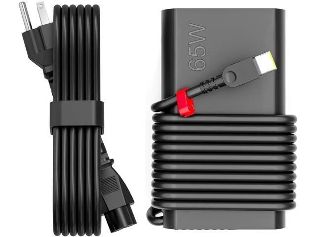 Alt view image 8 of 14 - New Slim 65W USB C Laptop Charger for Thinkpad/Yoga/Chromebook Computer Type C Fast Charging Power Cord Ac Adapter for ThinkPad T14/T15/X1 Carbon Gen 12 Yoga 7i/9i Chromebook 500e /C340/S340