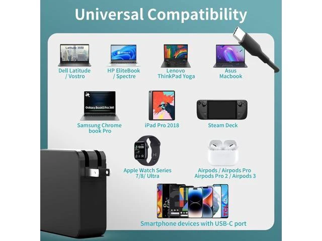 Alt view image 9 of 14 - Surface Charger 65W USB-C Power Adapter Compatible with Surface Pro 9 10 11 12 13 Surface Laptop 7-1 Surface Go Surface Book 3/2/1