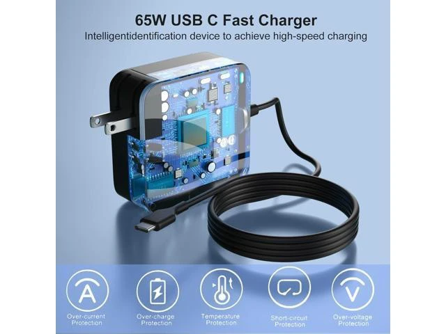 Alt view image 13 of 14 - Surface Charger 65W USB-C Power Adapter Compatible with Surface Pro 9 10 11 12 13 Surface Laptop 7-1 Surface Go Surface Book 3/2/1
