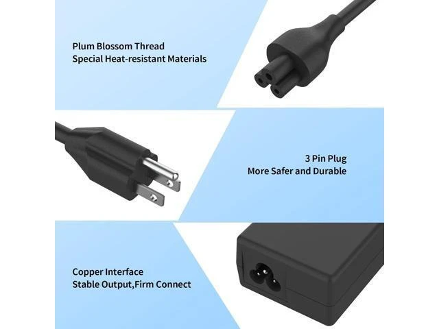 Alt view image 12 of 14 - 45W Round Tip Laptop Charger Fit for Inspiron 13 14 15 3000 5000 7000 Series 15-3552 3555 3558 3565 3567 5551 5552 5555 5558 5559 DA45NM140 LA45NM140 19.5V 2.31A AC Adapter Power Cord