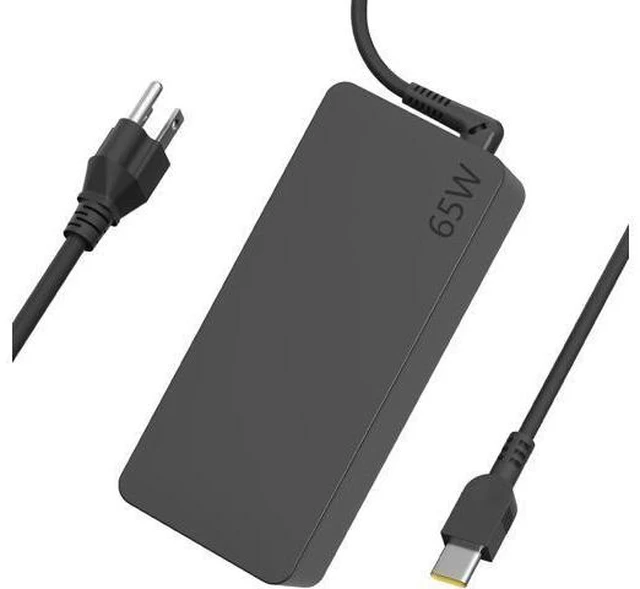 Alt view image 8 of 14 - 65W USB C Type c AC Charger Compatible with ThinkPad E580 E585 E590 E590S E595 T480 T490 T580 Yoga C940 C740 thinkbook ADLX65YCC3A Laptop Power Supply Adapter Cord
