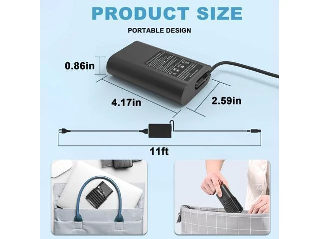 Alt view image 10 of 14 - 65W 45W USB C Laptop Charger for Latitude 5420 7420 5520 5440 5540 7440 5430 5530 7430 7330 7400 7410 5320 5450 7450 2in1 Power Cord Computer Type C AC Adapter for XPS 13 Chromebook 3100