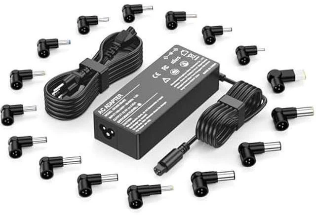 Alt view image 7 of 12 - 90W 65W Universal AC Adapter Laptop Charger Replacement for Lenovo HP Dell Asus Samsung IBM Toshiba Sony Fujitsu Gateway Computer Power Cord Supply AC Adapter with 16 Tips
