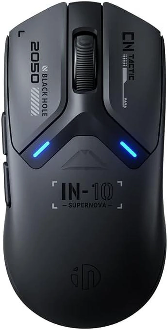 Alt view image 8 of 14 - IN10P Lightweight Wireless Gaming Mouse, Tri-Mode Wireless Mouse with Bluetooth/ 2.4G/ USB-C Wired, 60g Superlight, PAW3395 26K DPI Sensor, 8kHz Polling Rate, Fully Programmable, Black