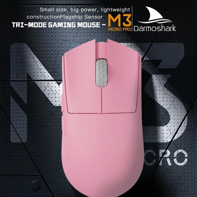 Alt view image 11 of 12 - M3microPRO Mini Wireless Gaming Mouse,Tri-Mode 2.4G/USB-C/Bluetooth Mouse Up to 30000DPI,PAW3950 Optical Sensor Lightweight 43g,5 programmable Button,Computer Mouse for PC,Mac(Pink)