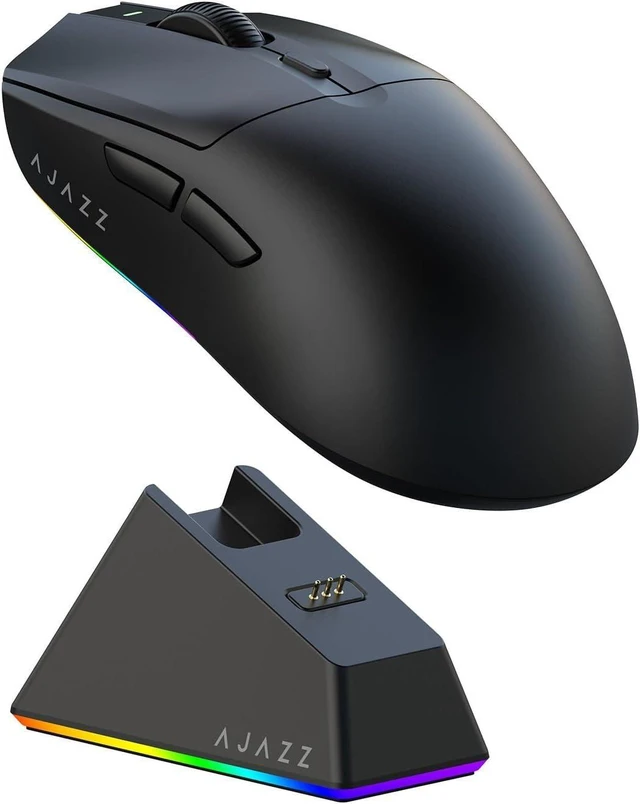 Alt view image 8 of 14 - AJ139 V2 MC Wireless Gaming Mouse with RGB Charging Dock, 66g Ultra-Lightweight Tri-Mode Optical Mouse, 12000 DPI PAW3311 Sensor, Ergonomic Rechargeable Gaming Mouse for PC/Mac -