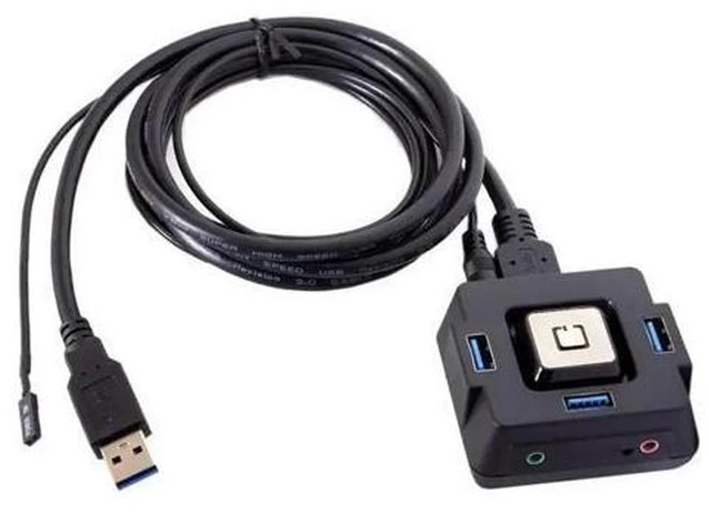 Alt view image 10 of 10 - Desktop PC Computer Case Power Supply on/off Reset HDD Push Button Switch Household Office Hotel Extension r57