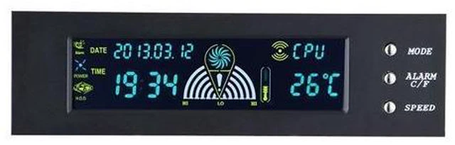 Alt view image 8 of 10 - LCD Panel 5.25 Inch CPU Speed Controller Temperature Sensor PC Computer Fan Controller LCD Digital Display For PC Desktop