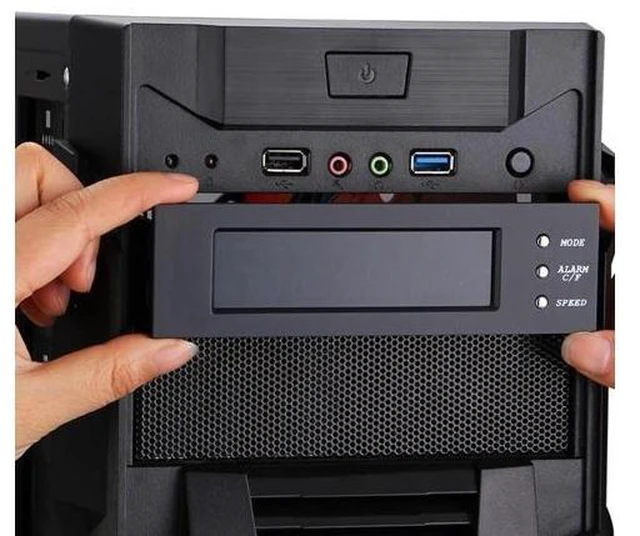 Alt view image 10 of 10 - LCD Panel 5.25 Inch CPU Speed Controller Temperature Sensor PC Computer Fan Controller LCD Digital Display For PC Desktop
