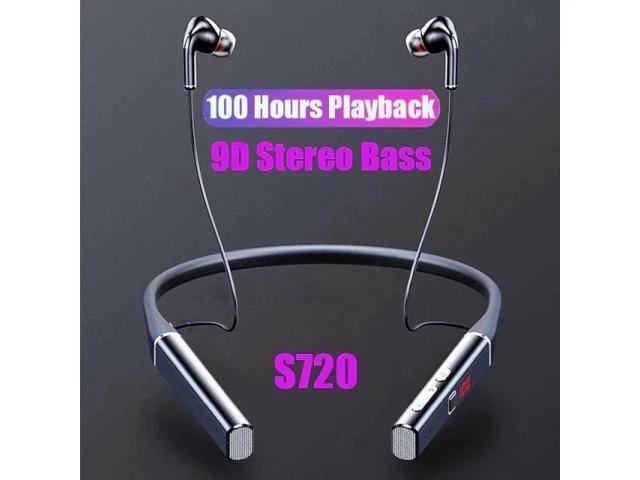 Alt view image 11 of 12 - 100 hours Wireless Earphone Bluetooth Magnetic Neckband Headphone IPX5 Waterproof Sport Headset Noise Cancelling Micophone