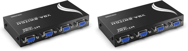 Alt view image 2 of 2 - 4 Port VGA Switch Video Selector Switcher Box (4 Input 1 Output) (Pack of 2)