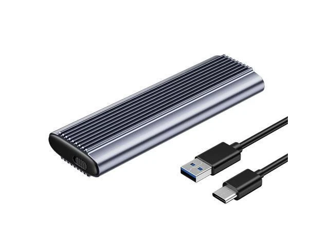 Alt view image 7 of 8 - USB3.1 Type-C to M.2 M Key NVMe SSD Box Solid State Drive Housing Case Dual Protocol SSD M.2 Sata Hard Drive Disk Enclosure Grey NGFF/NVMe Dual Protocol 2in1
