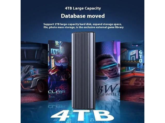 Alt view image 8 of 8 - USB3.1 Type-C to M.2 M Key NVMe SSD Box Solid State Drive Housing Case Dual Protocol SSD M.2 Sata Hard Drive Disk Enclosure Grey NGFF/NVMe Dual Protocol 2in1