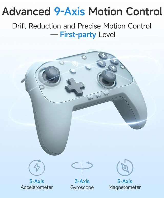 Alt view image 9 of 14 - S10C Switch 2 Pro Controller with Instant Wake-Up, Hall Effect Joysticks, HD Rumble, Motion Control, 2 Back Buttons, Turbo, C Buttons, for Switch 2/Switch/PC/iOS/Android