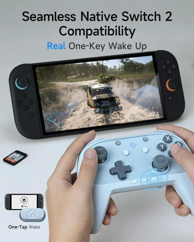 Alt view image 14 of 14 - S10C Switch 2 Pro Controller with Instant Wake-Up, Hall Effect Joysticks, HD Rumble, Motion Control, 2 Back Buttons, Turbo, C Buttons, for Switch 2/Switch/PC/iOS/Android