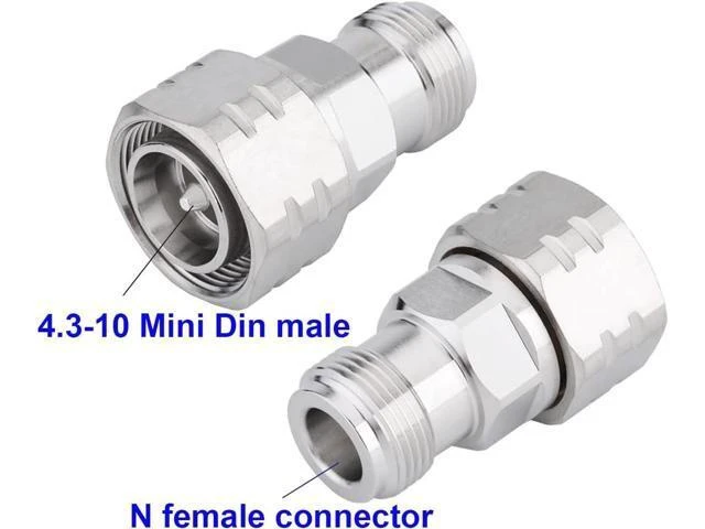 Alt view image 7 of 10 - 4.3/10 Mini DIN Male to N Female Jack Adapter 2 Pack