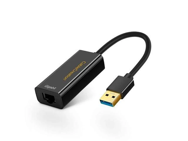 Alt view image 7 of 12 - USB 3.0 Network Adapter, CableCreation Gold Plated USB to RJ45 Gigabit Ethernet Adapter Supporting 10/100/1000 Mbps Ethernet for Windows, Mac, macOS X, Black