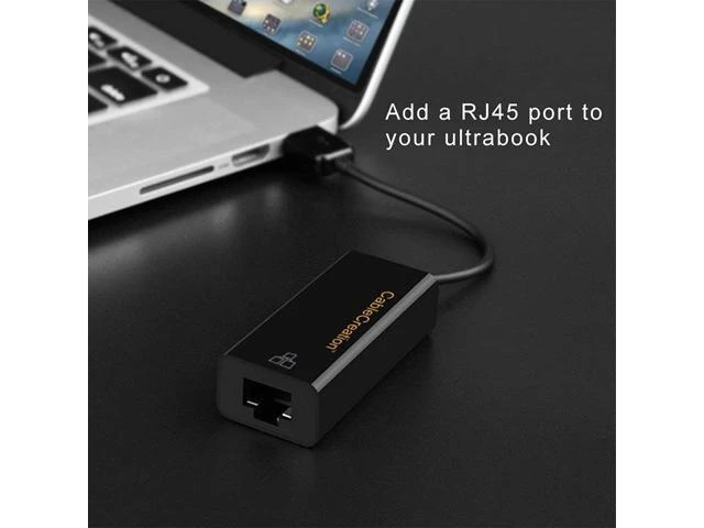 Alt view image 9 of 12 - USB 3.0 Network Adapter, CableCreation Gold Plated USB to RJ45 Gigabit Ethernet Adapter Supporting 10/100/1000 Mbps Ethernet for Windows, Mac, macOS X, Black