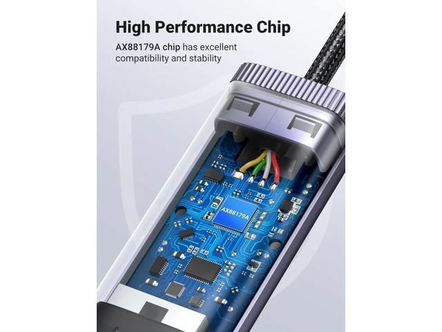 Alt view image 10 of 14 - UGREEN USB C to Ethernet Adapter to 10 100 1000 Mbps Gigabit LAN Network Adapter RJ45 Internet Adapter Compatible with Nintendo Switch Laptop PC MacBook Surface XPS and More