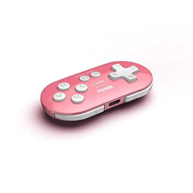 Alt view image 9 of 10 - 8Bitdo Zero 2 Bluetooth Gamepad Keychain Sized Mini Controller for Switch, Windows, Android, macOS & Raspberry Pi(Pink Edition) - Nintendo Switch
