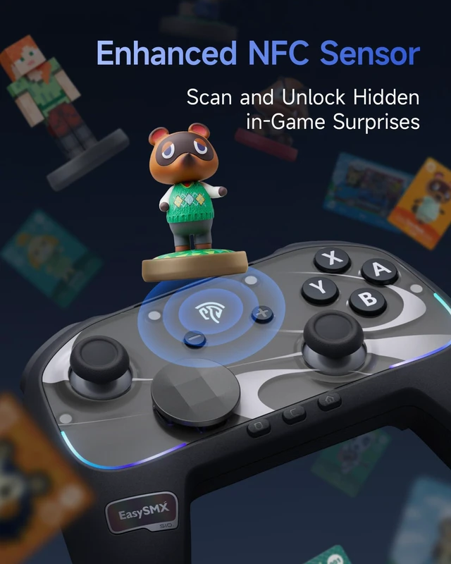 Alt view image 12 of 14 - S10 Elite Wireless Controller for Switch 2 with One-Key Wake-Up, Hall Effect Anti-Drift Joysticks, Programmable Buttons, HD Rumble, Motion Control and NFC, Multi-platform Controllers