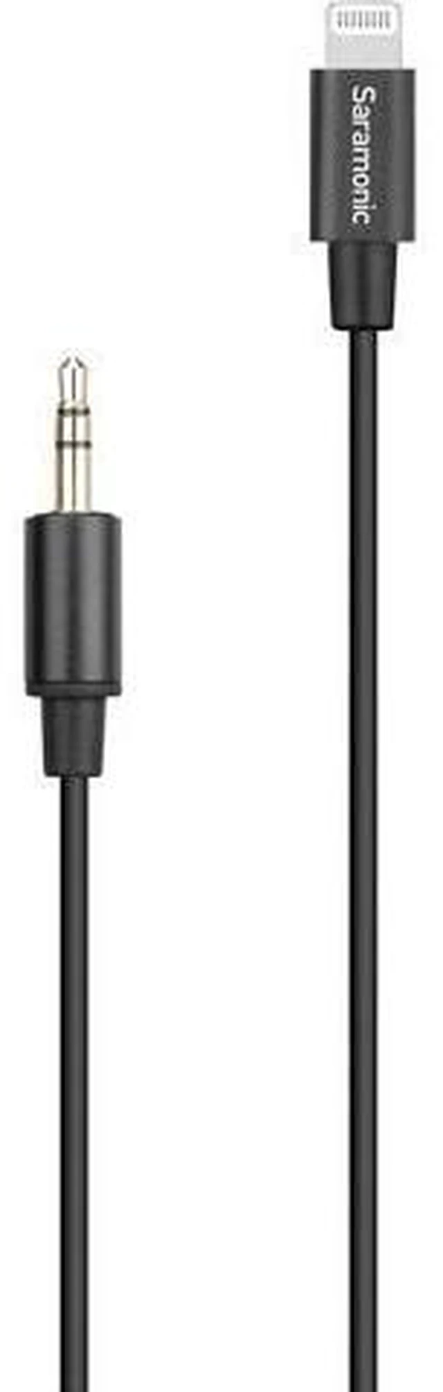 Alt view image 9 of 14 - 3.5mm TRS Male to Lightning Connector Microphone & Audio Adapter Cable 9 (22.86cm) (SR-C2000) black