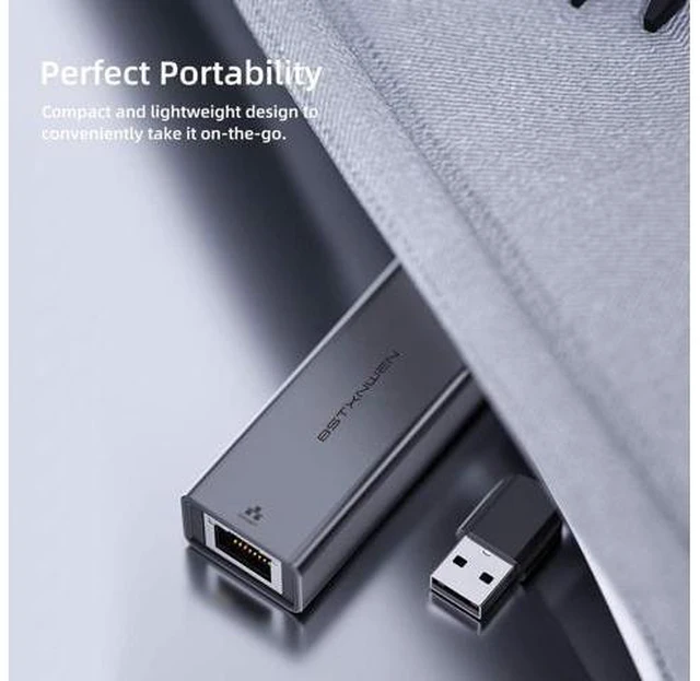 Alt view image 5 of 7 - USB Ethernet Adapter Network Adapter USB 3.0 to Network Gigabit RJ45 LAN 10/100/1000 Mbps Adapter Converter for Nintendo Switch MacBook Mac Pro Mini iMac XPS Surface Pro Notebook PC