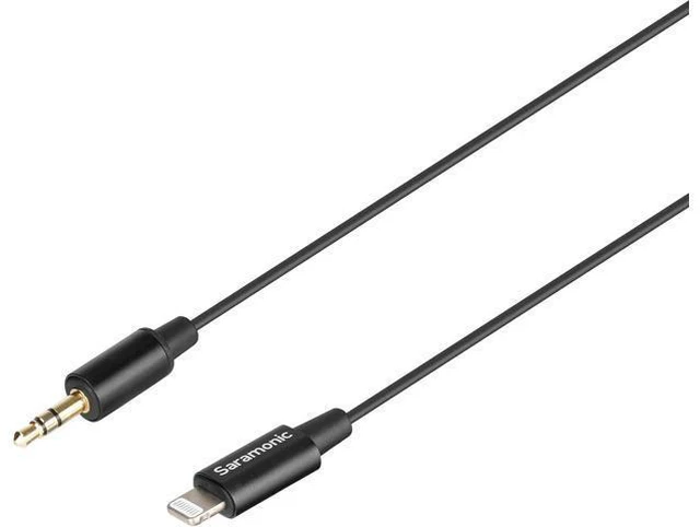Alt view image 10 of 14 - 3.5mm TRS Male to Lightning Connector Microphone & Audio Adapter Cable 9 (22.86cm) (SR-C2000) black
