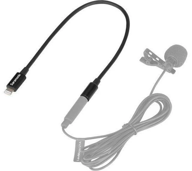 Alt view image 11 of 14 - 3.5mm TRS Male to Lightning Connector Microphone & Audio Adapter Cable 9 (22.86cm) (SR-C2000) black