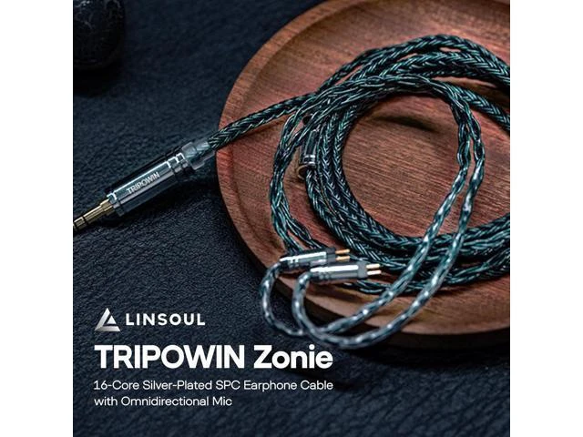 Alt view image 9 of 14 - Tripowin Zonie IEM Cable 16 Core Silver Plated Earphone Upgraded Cords 1.25m SPC in Ear Monitor Cable for 7HZ Timeless AE TINHIFI T2 PRO T3 T4(MMCX 3.5mm)(Moss)