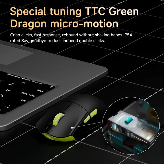 Alt view image 11 of 14 - M3SMAX Wireless Gaming Mouse,Tri-Mode 2.4G/USB-C/Bluetooth Mouse Up to 30000DPI,PAW3950 Optical Sensor Lightweight 52g,5 programmable Button,Computer Mouse for Laptop,PC,Windows Pink