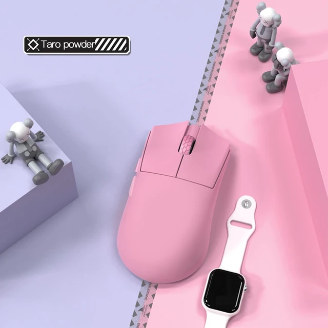 Alt view image 14 of 14 - M3SMAX Wireless Gaming Mouse,Tri-Mode 2.4G/USB-C/Bluetooth Mouse Up to 30000DPI,PAW3950 Optical Sensor Lightweight 52g,5 programmable Button,Computer Mouse for Laptop,PC,Windows Pink
