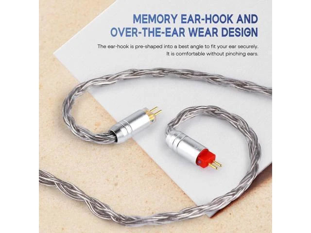 Alt view image 13 of 14 - Tripowin Zonie IEM Cable 16 Core Silver Plated Earphone Upgraded Cords 1.25m SPC in Ear Monitor Cable for ZS10 PRO 2 AS10 PRO ZSN PRO X Waner SIMGOT EM6L(Recessed 2pin 3.5mm)(Grey)