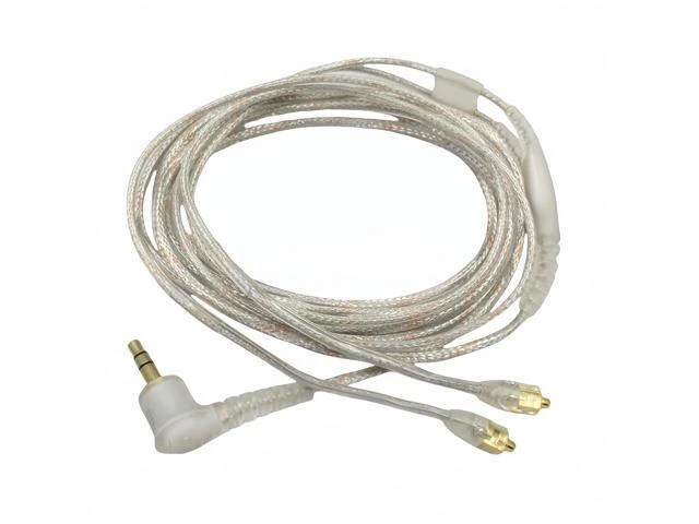 Alt view image 8 of 14 - Replacement EAC64CL 64 -Inch Detachable Earphone Cable for Shure SE215 SE315 SE425 SE535 and SE846 Earphones (Clear)