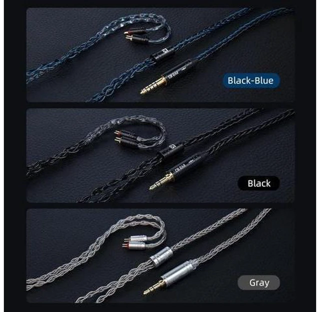 Alt view image 13 of 14 - 2 Meter QDC in Ear Monitor Cable KZ ZS10 PRO IEM Extension Headphone Cable Cords for EDX PRO/Castor/CCA CRA KBEAR ST12 Plus 8 Core 4N OFC Silver-Plated Wire (Grey Recessed 2 Pins 3.5mm Plug)