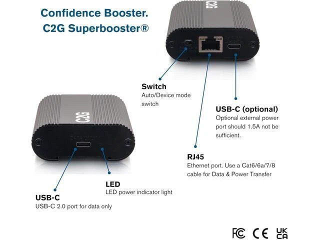 Alt view image 8 of 10 - C2G Superbooster® USB Camera Extender Over Cat Box to Box Kit