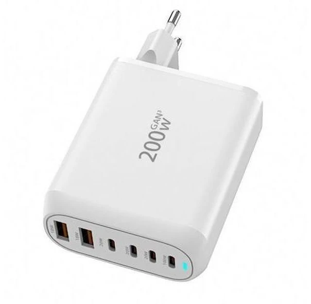Alt view image 5 of 6 - GaN Tech 200W 2 Sockets Cigarette Lighter Splitter 3 Ports Dual USB QC3.0 PD30W Type-C Separated 2 Switches Car Charger Black AU