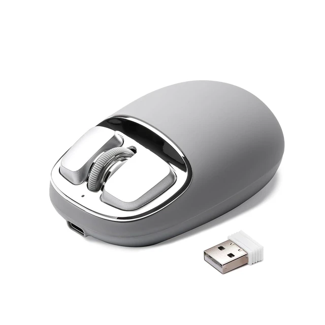 Alt view image 2 of 2 - YUNZll C1 Silicone Wireless Mouse | 6-Level DPI,Up to 4800,Optical Tracking,500mAh 2.4G/USB-C/BT,Cus