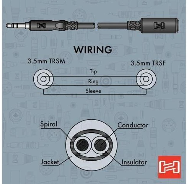Alt view image 11 of 12 - MHE-125 3.5 mm TRS to 3.5 mm TRS Headphone Extension Cable 5 Feet