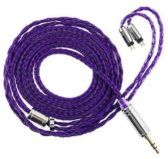Alt view image 8 of 14 - Tripowin Zonie IEM Cable 16 Core Silver Plated Earphone Upgraded Cords 1.25m SPC in Ear Monitor Cable for 7hz Zero:2 Orchestra Lite Cadenza Hype4 Supermix4(2pin 0.78mm 3.5mm)(Violet)