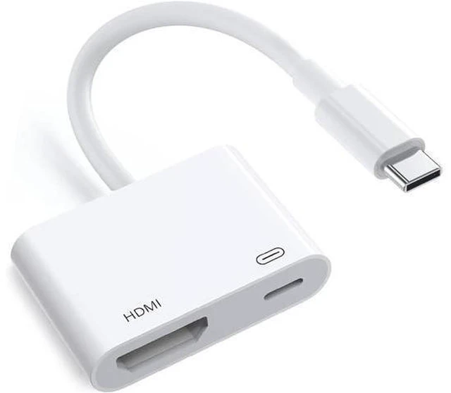 Alt view image 8 of 14 - USB-C to HDMI Adapter 4K@60Hz for iPhone 15 16 MacBook Pro Air iPad Pro MFi Certified Type-C Digital AV HDMI 2.0 Cord Compatible with Galaxy S25 Nintendo Switch Pixelbook XPS