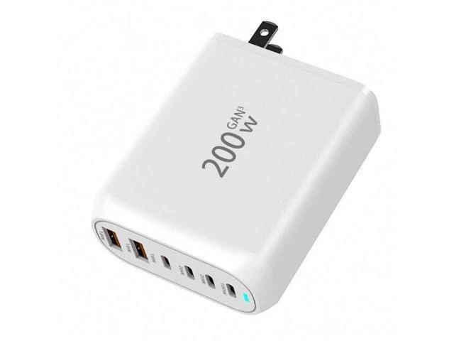 Alt view image 9 of 12 - GaN Tech 200W 2 Sockets Cigarette Lighter Splitter 3 Ports Dual USB QC3.0 PD30W Type-C Separated 2 Switches Car Charger White AU